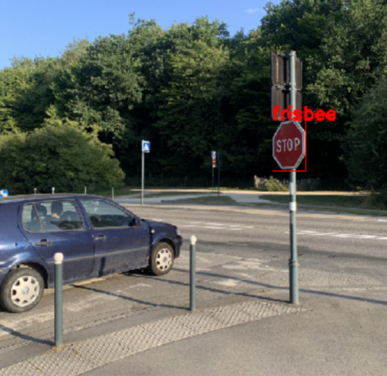 Picture of a Stop Sign turned into a Frisbee